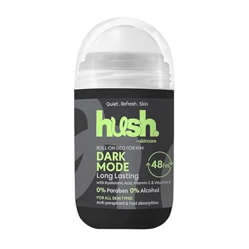 Hush Dark Mode Deodorant Roll On - 50ml - Bloom Pharmacy