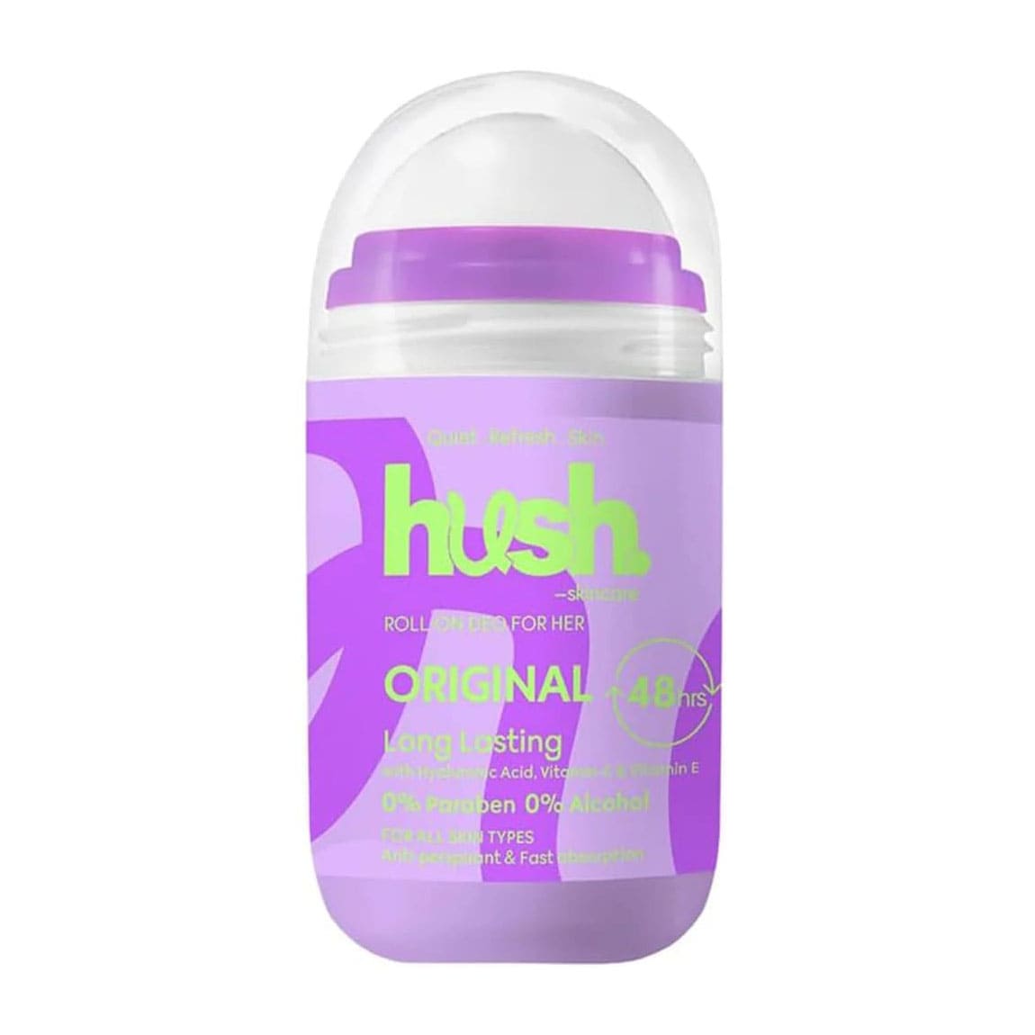 Hush Original Deodorant 48H Roll On For Her - 50ml - Bloom Pharmacy