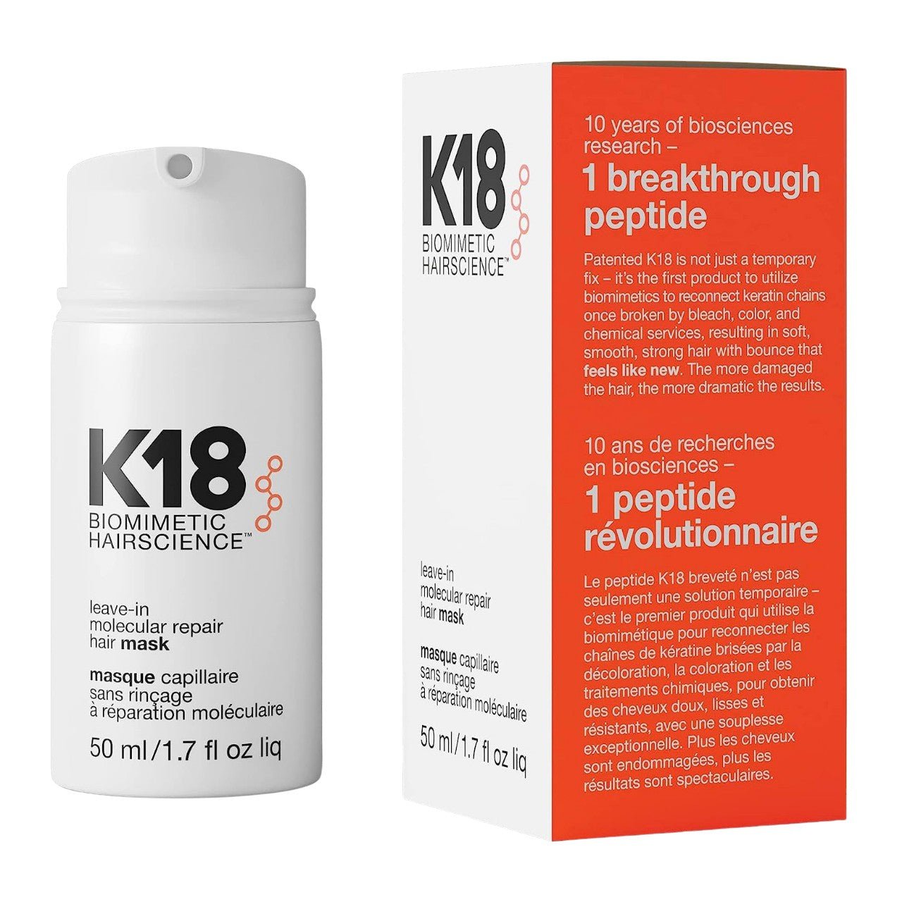 K18 Leave - In Molecular Repair Hair Mask - Bloom Pharmacy