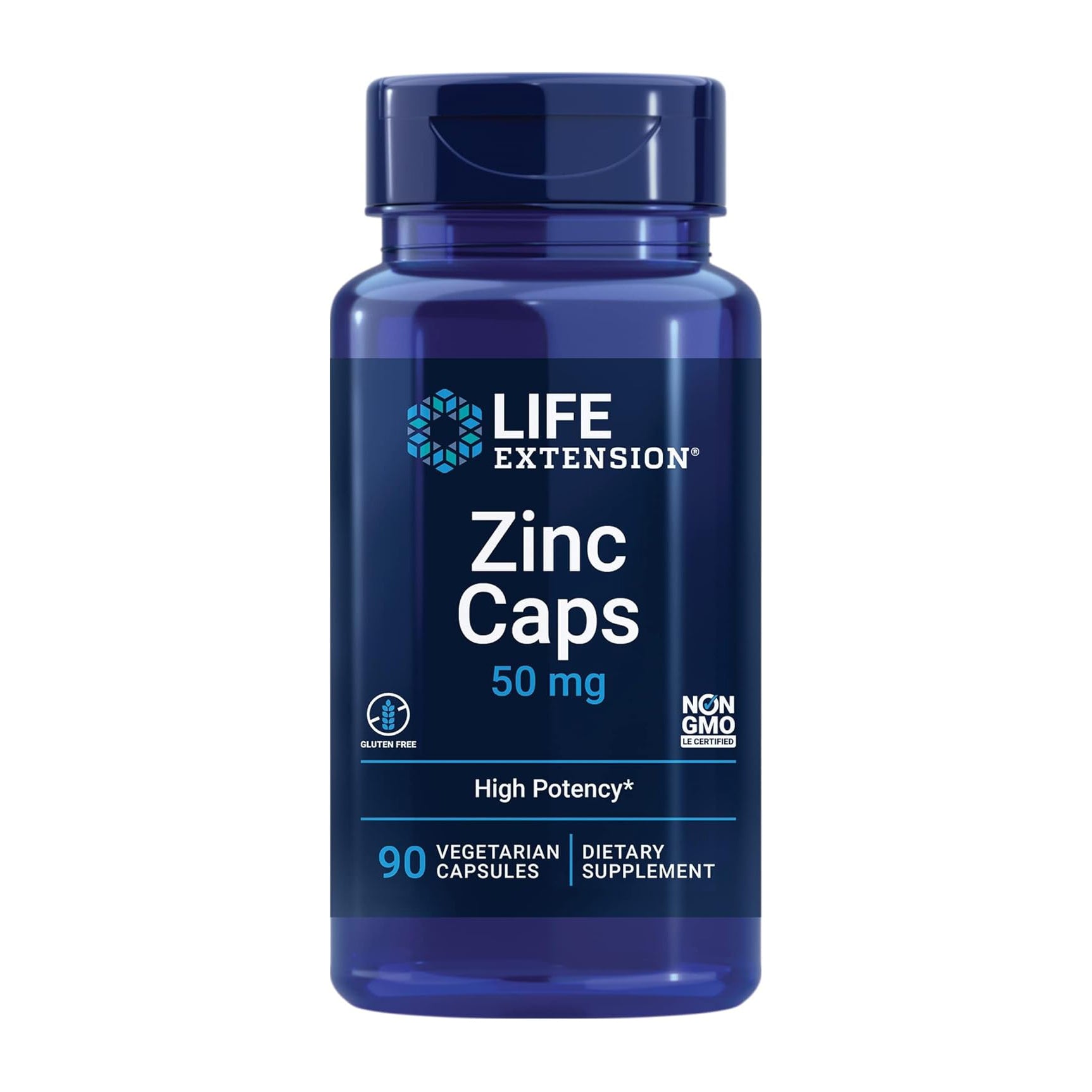 Life Extension Zinc Caps 50mg - 90 Capsules - Bloom Pharmacy
