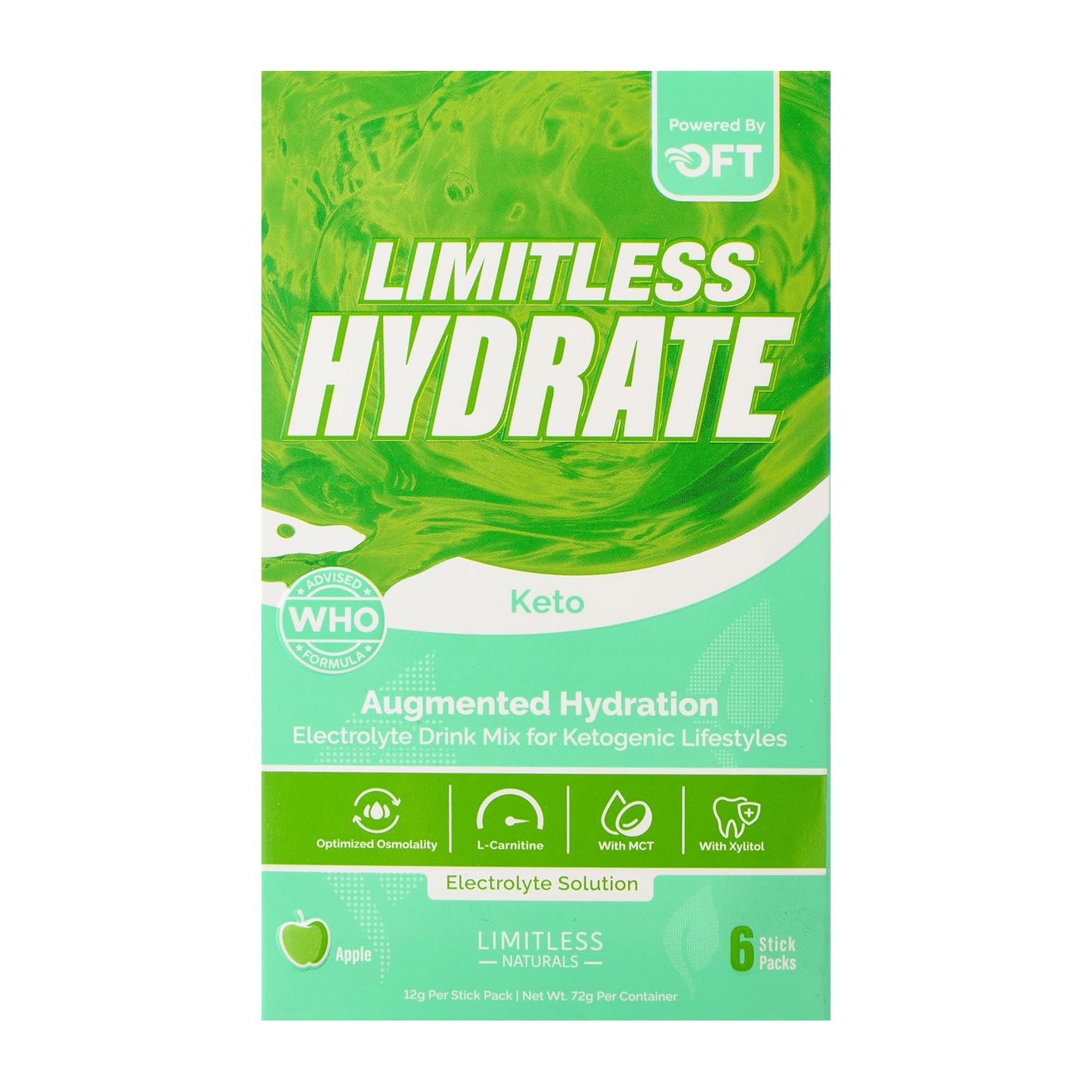 Limitless Hydrate Keto Apple Sticks - 6 Sticks - Bloom Pharmacy