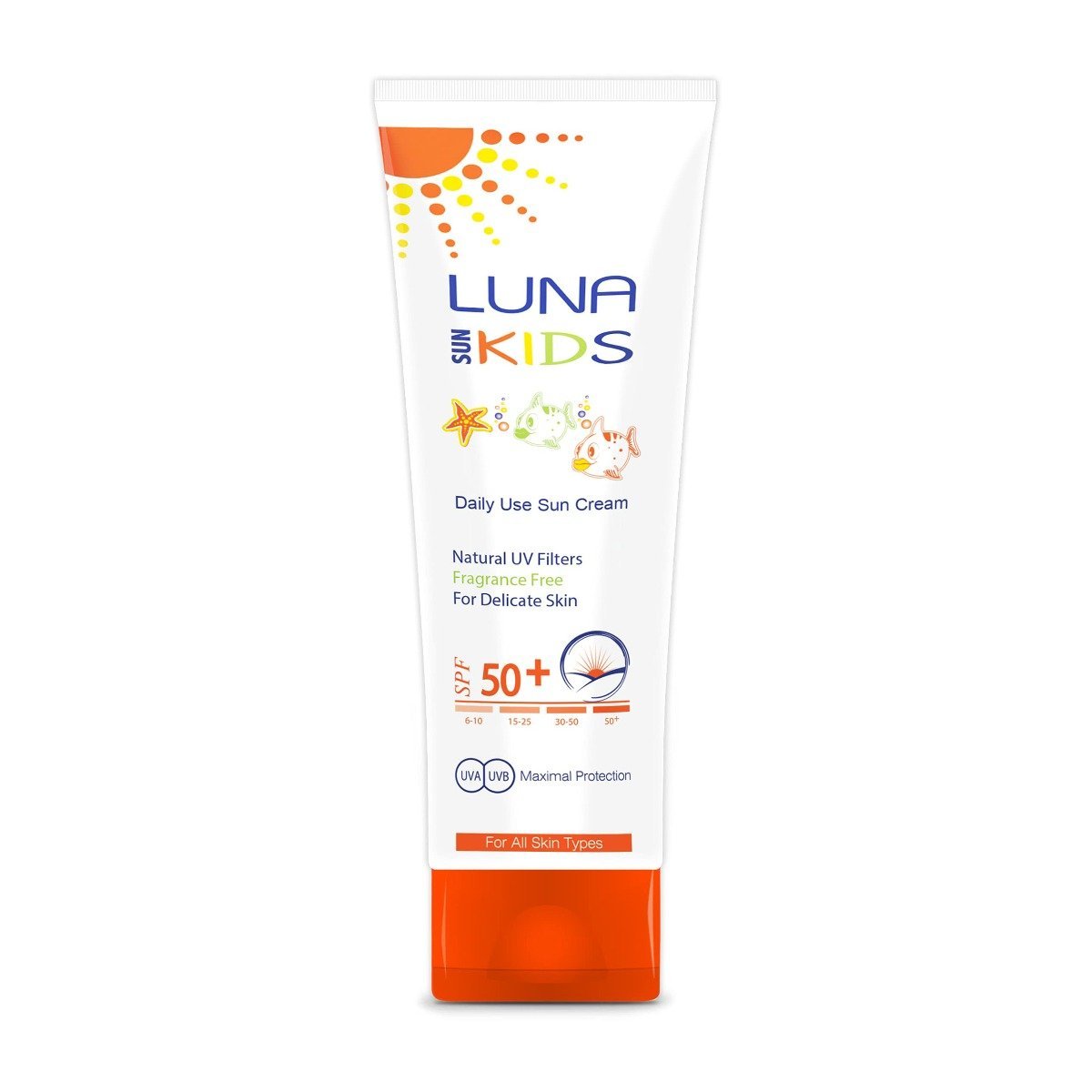 Luna Sun Kids Daily Use Sunscreen SPF 50+ For All Skin Types - 130ml - Bloom Pharmacy