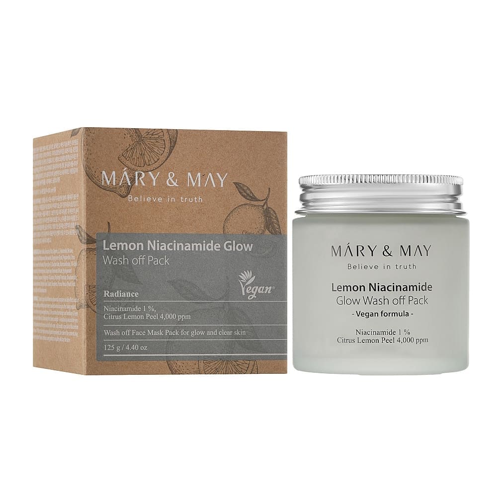 Mary & May Vegan Lemon Niacinamide Glow Face Mask - 125gm - Bloom Pharmacy