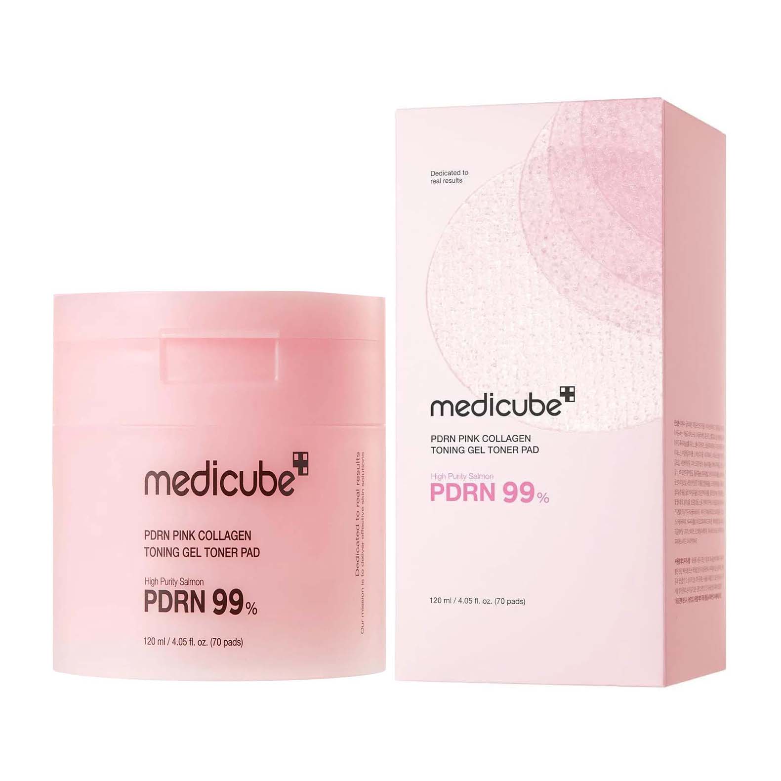 Medicube Pdrn Pink Collagen Toning Gel Toner Pad 120ml - 70 Pads - Bloom Pharmacy