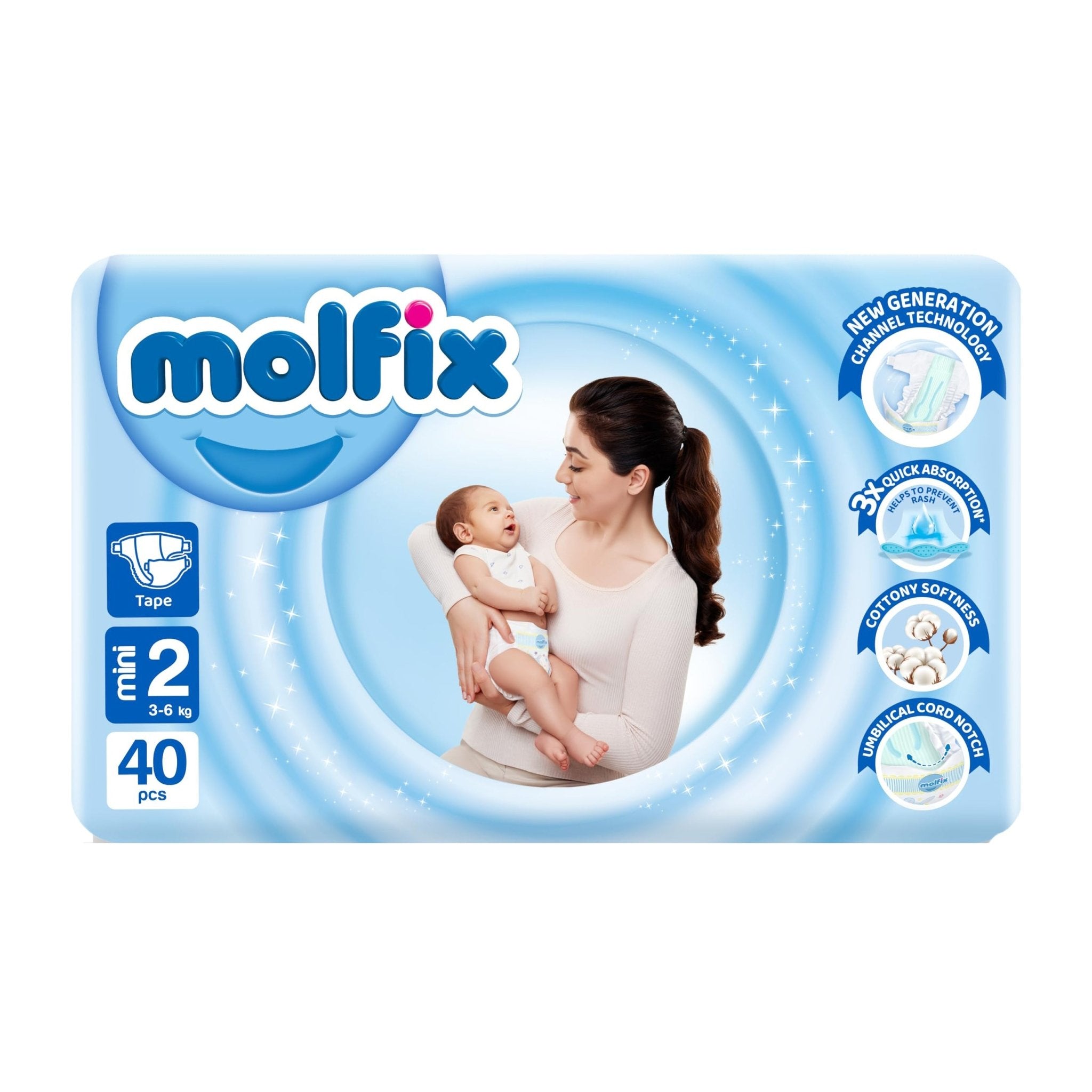 Molfix Comfort Fix Size (2) Mini 3-6Kg - Bloom Pharmacy