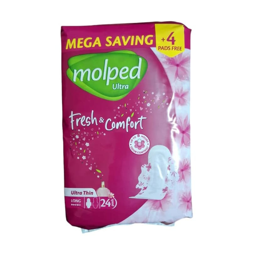Molped Fresh & Comfort Ultra - Thin Pads Long - 24 Pads - Bloom Pharmacy