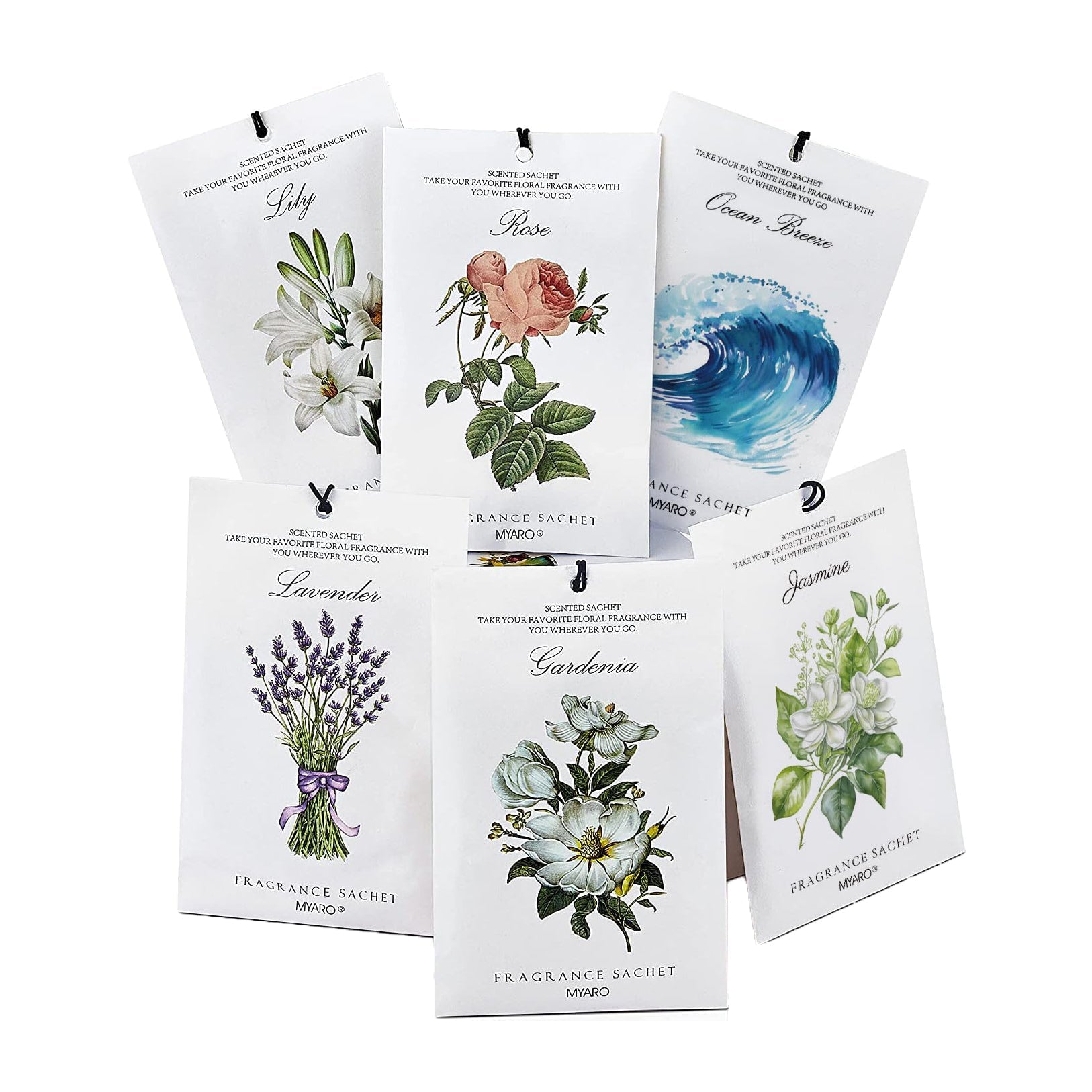 Myaro Scented Sachets - 12 Packs - 6 Different Scents - Bloom Pharmacy