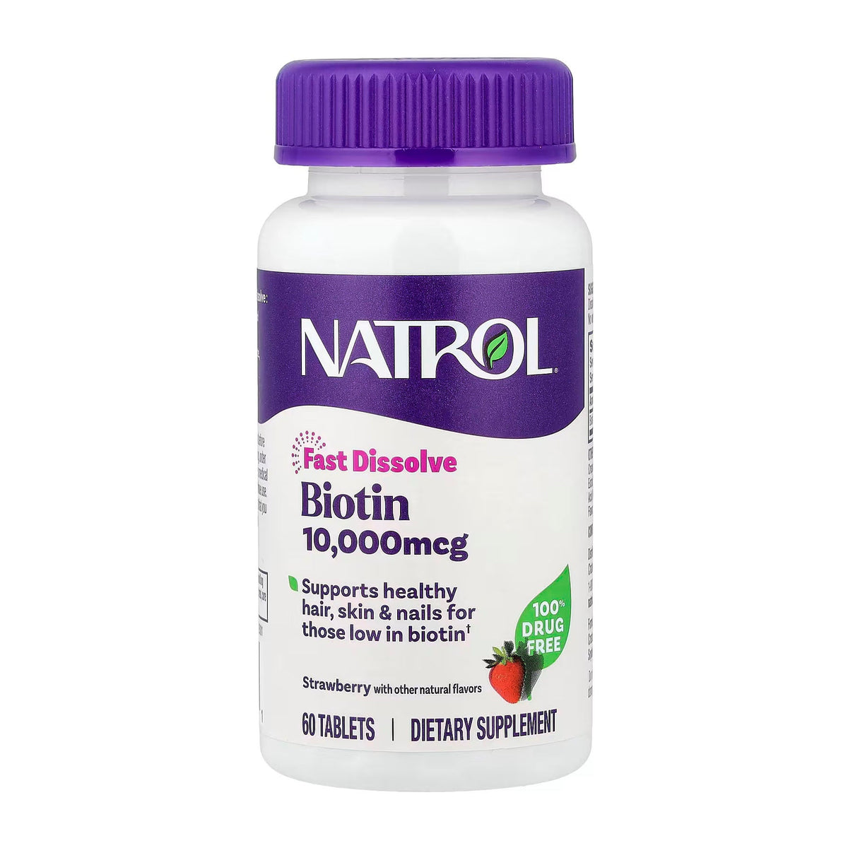 Natrol Fast Dissolve Biotin 10,000mcg Tablets - 60 Tablets - Bloom Pharmacy