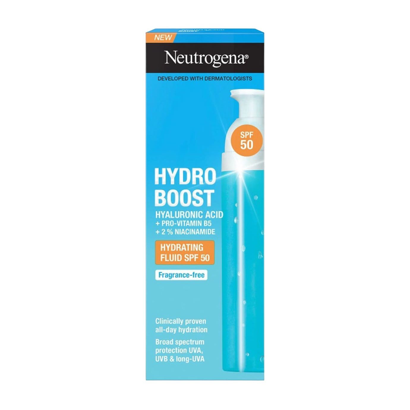 Neutrogena Hydro Boost Fluid SPF50 Hydrating Gel - 50ml - Bloom Pharmacy