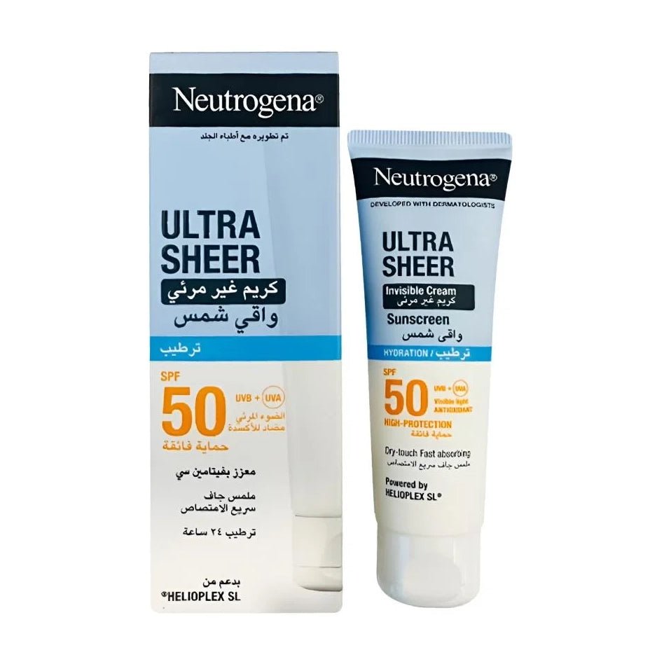 Neutrogena Ultra Sheer Hydration Invisible Fluid SPF 50 Sunscreen - 50ml - Bloom Pharmacy
