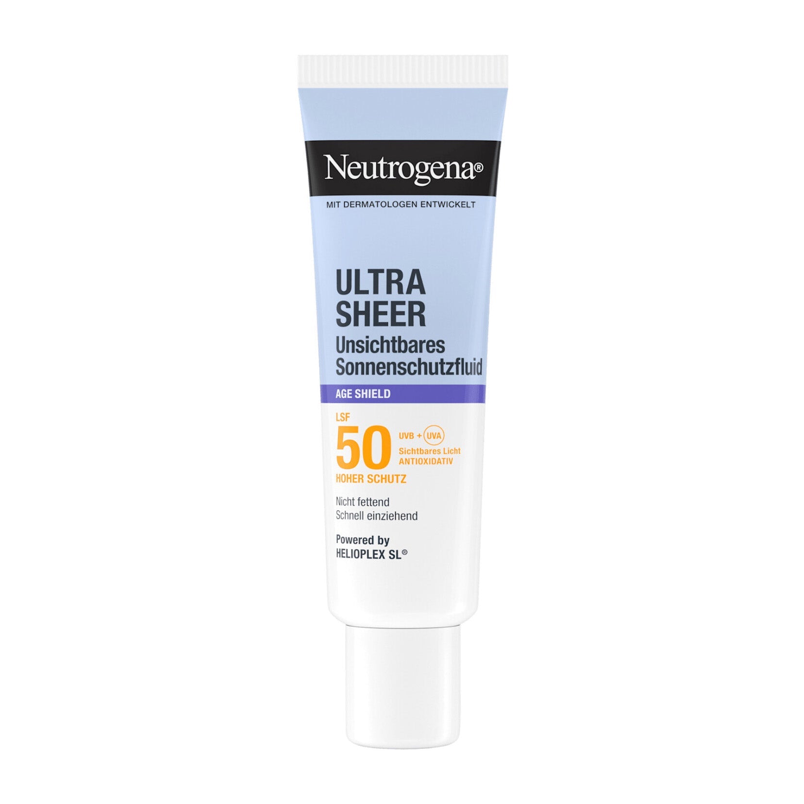Neutrogena Ultra Sheer Invisible Fluid Age Shield SPF 50+ Sunscreen (20% OFF) - 50ml - Bloom Pharmacy