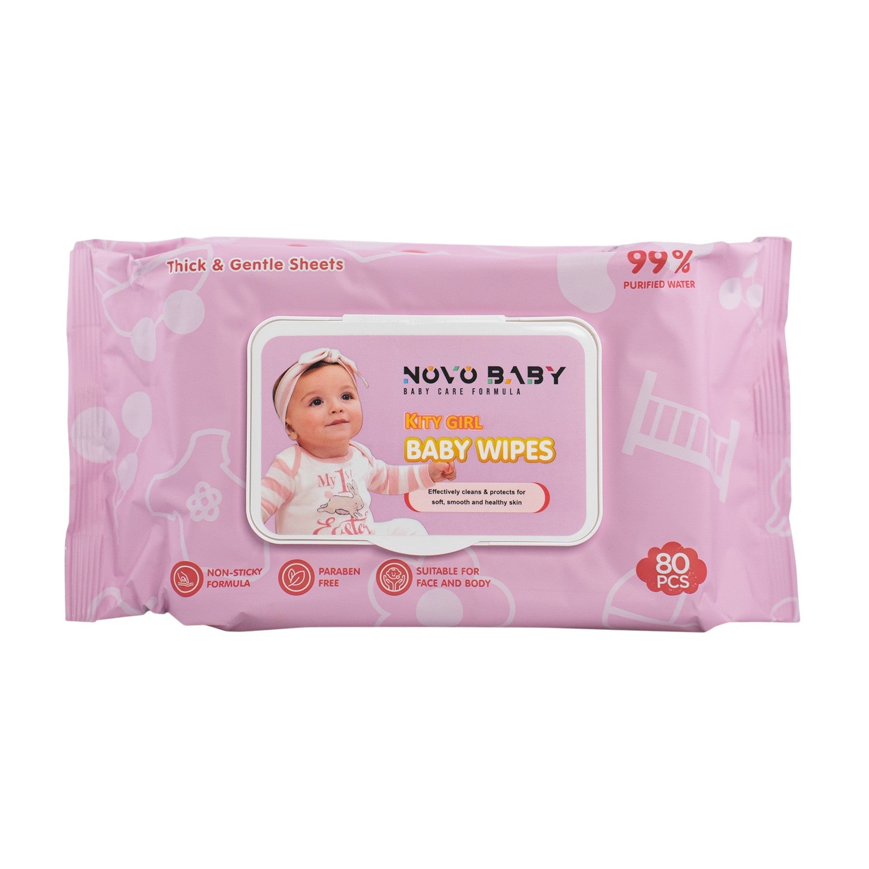 Novo Baby Kity Girl Baby Wipes - Bloom Pharmacy