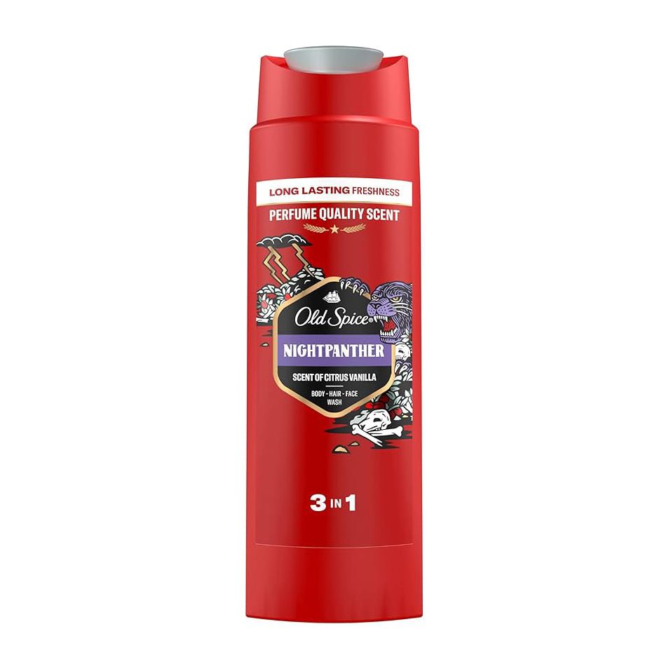 Old Spice Night Panther 3 in 1 Shower Gel – 400ml - Bloom Pharmacy