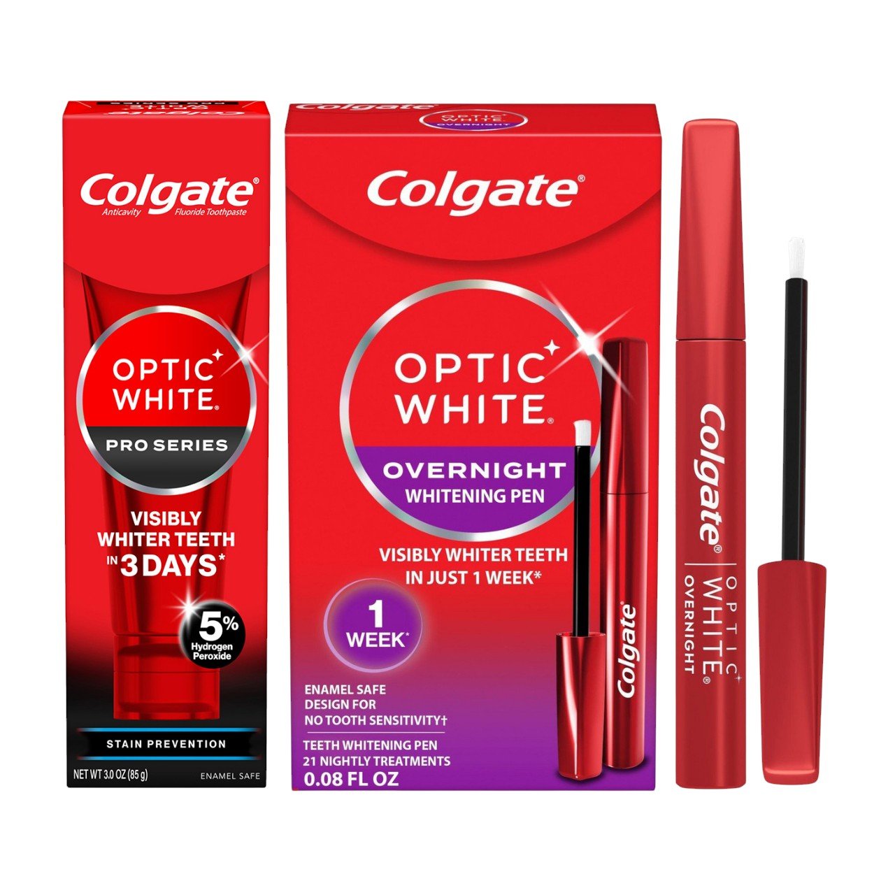 Optic White Overnight Teeth Whitening Pen and Whitening Toothpaste Kit - Bloom Pharmacy