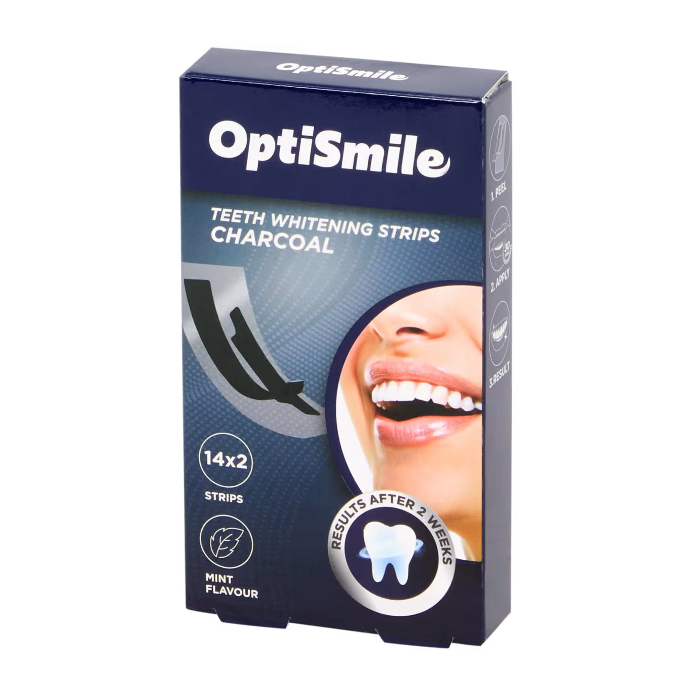OptiSmile Teeth Whitening Charcoal Strips - 14 Strips - Bloom Pharmacy