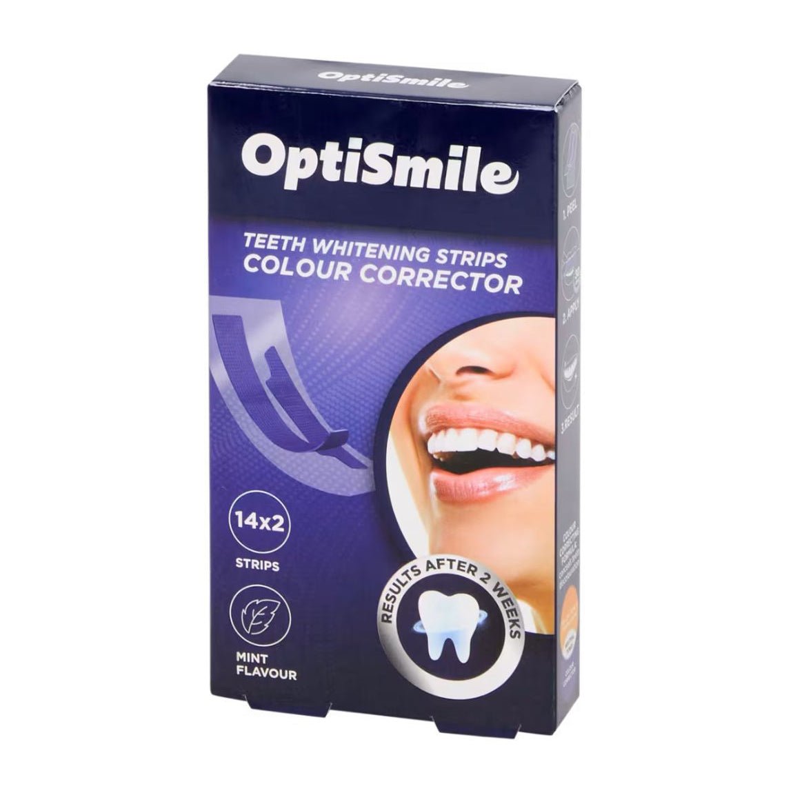 OptiSmile Teeth Whitening Colour Corrector Strips - 14 Strips - Bloom Pharmacy