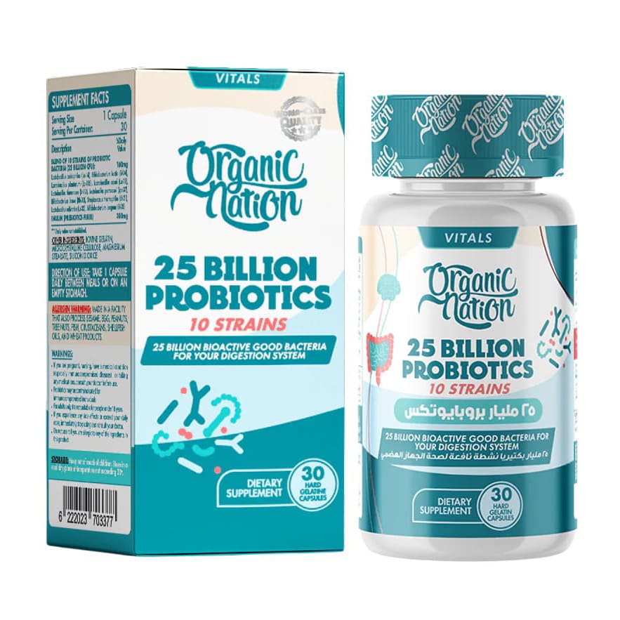 Organic Nation 25 Billion Probiotics - 30 Capsules - Bloom Pharmacy