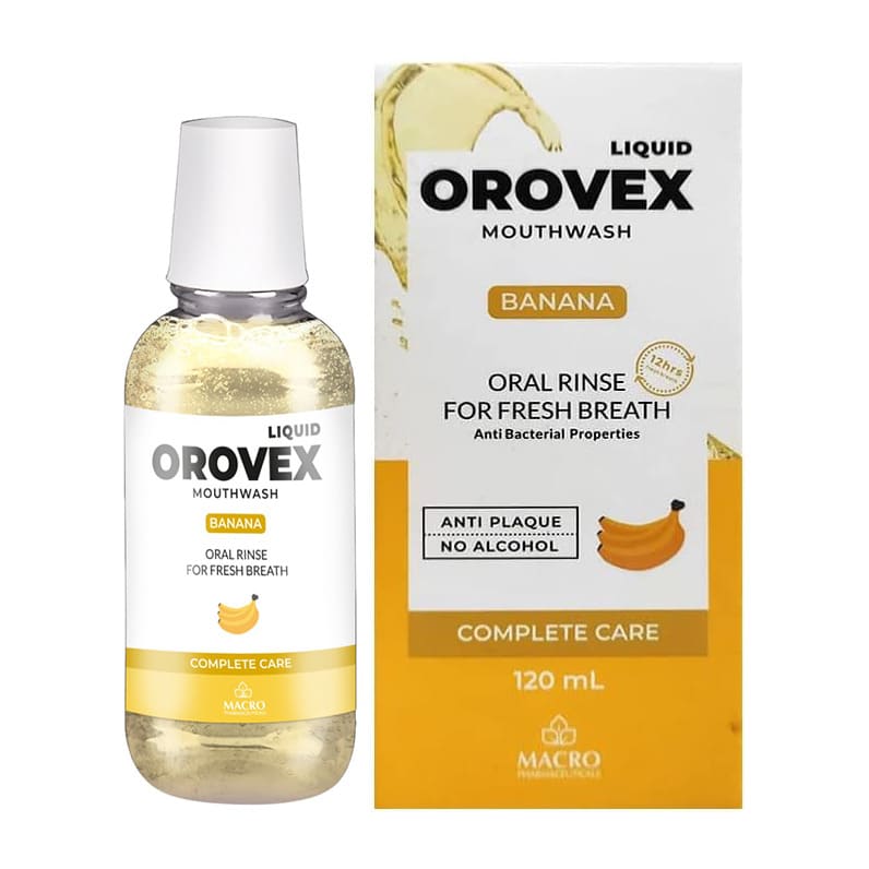 Orovex Banana Mouth Wash - 120ml - Bloom Pharmacy