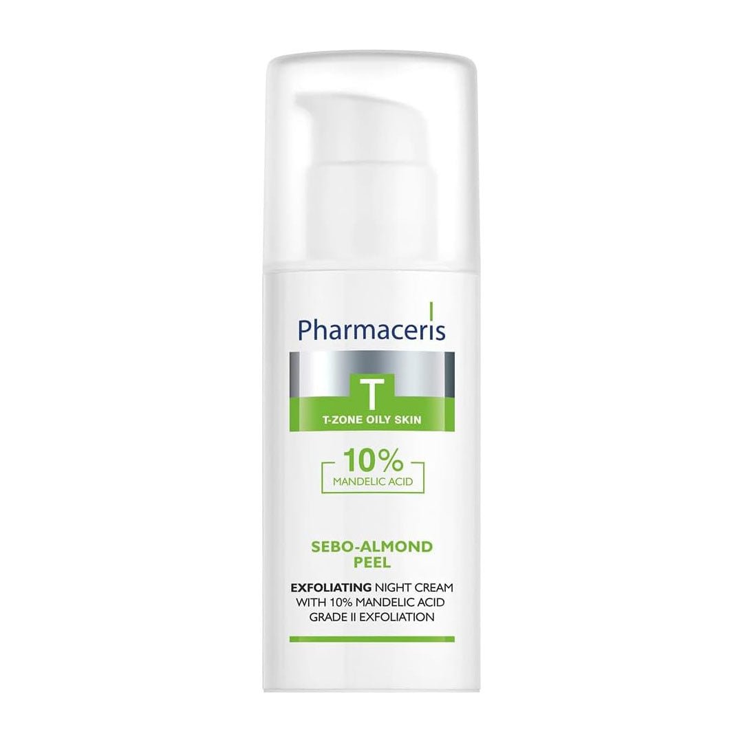 Pharmaceris T Sebo Almond Peel Exfoliating Night Cream 10% Mandelic Acid - 50ml - Bloom Pharmacy