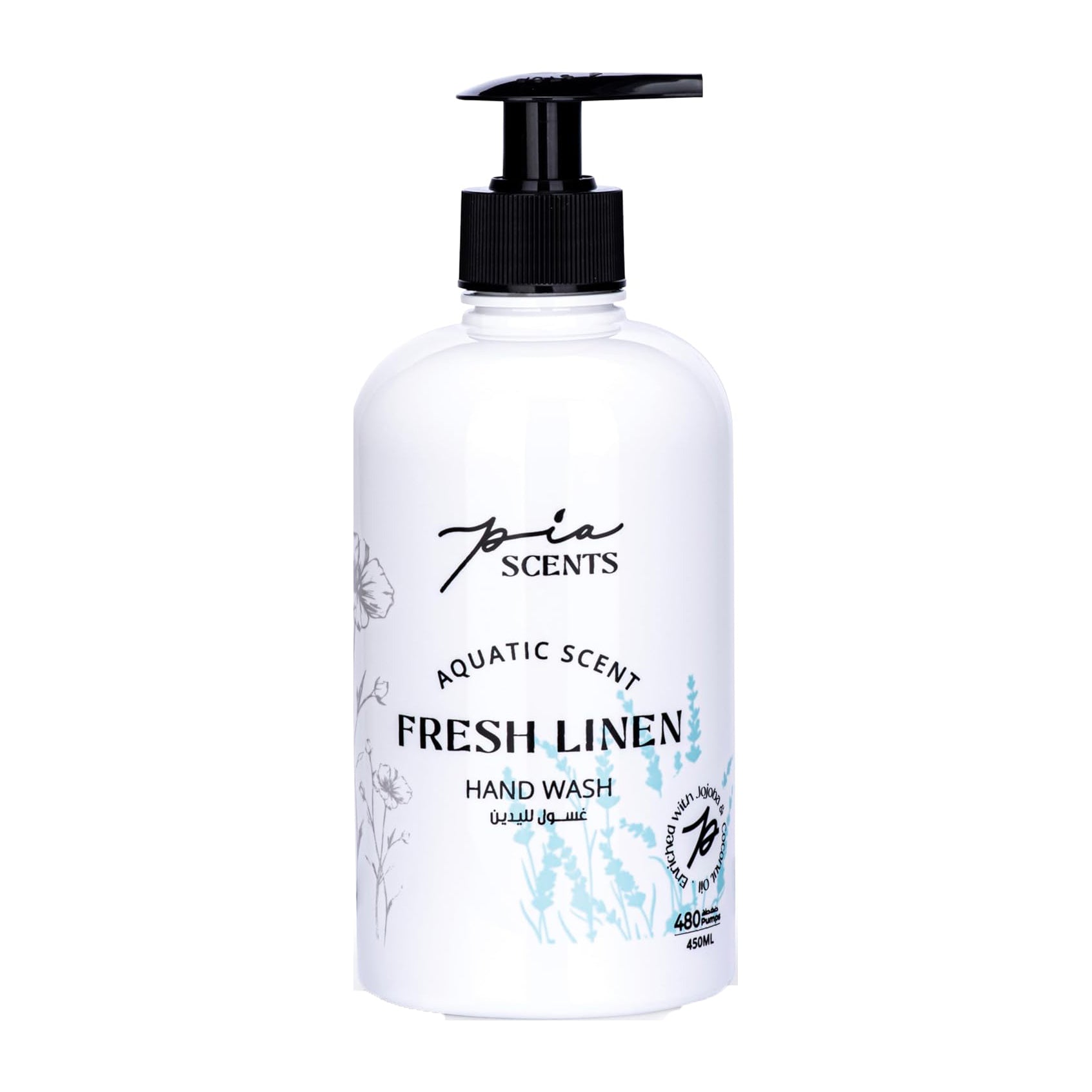 Pia Scents Aquatic Scent Fresh Linen Hand Wash – 450ml - Bloom Pharmacy