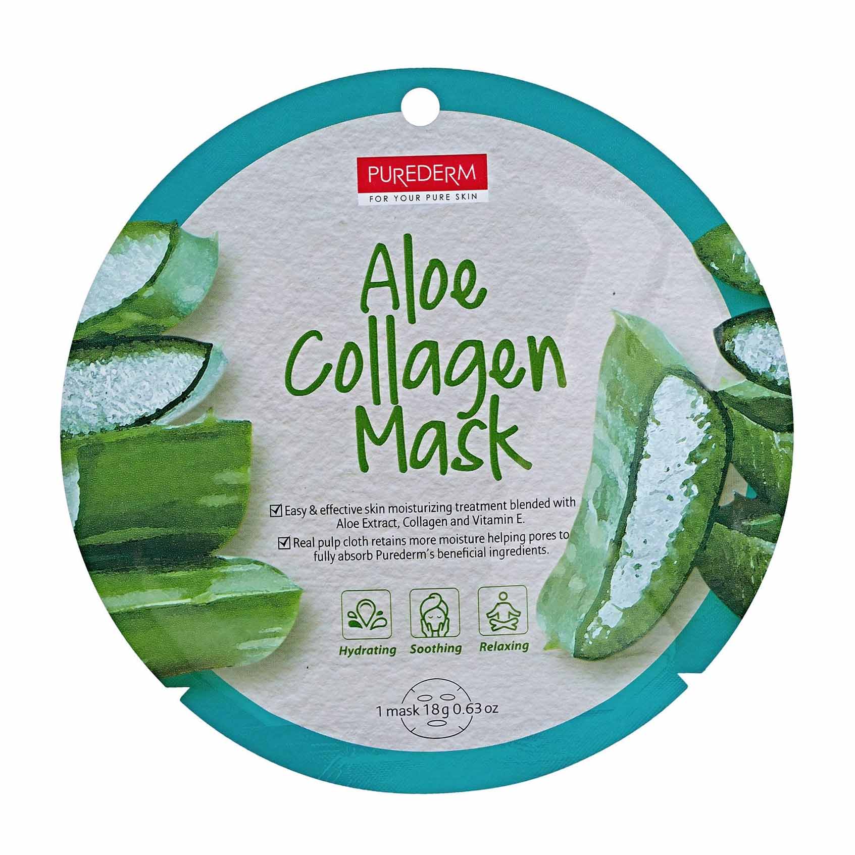 Purederm Aloe Collagen Sheet Mask - 1 Sheet - Bloom Pharmacy