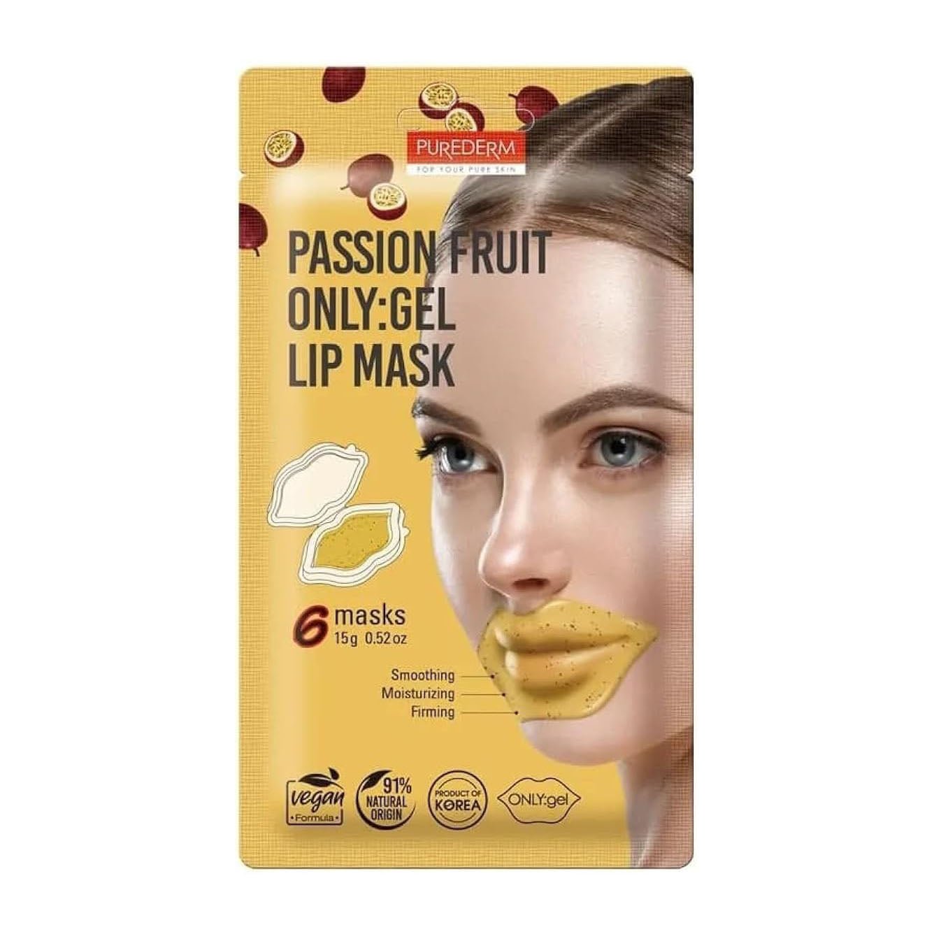 Purederm Passion Gel Fruit Lip Mask 15gm - 6 Pcs - Bloom Pharmacy