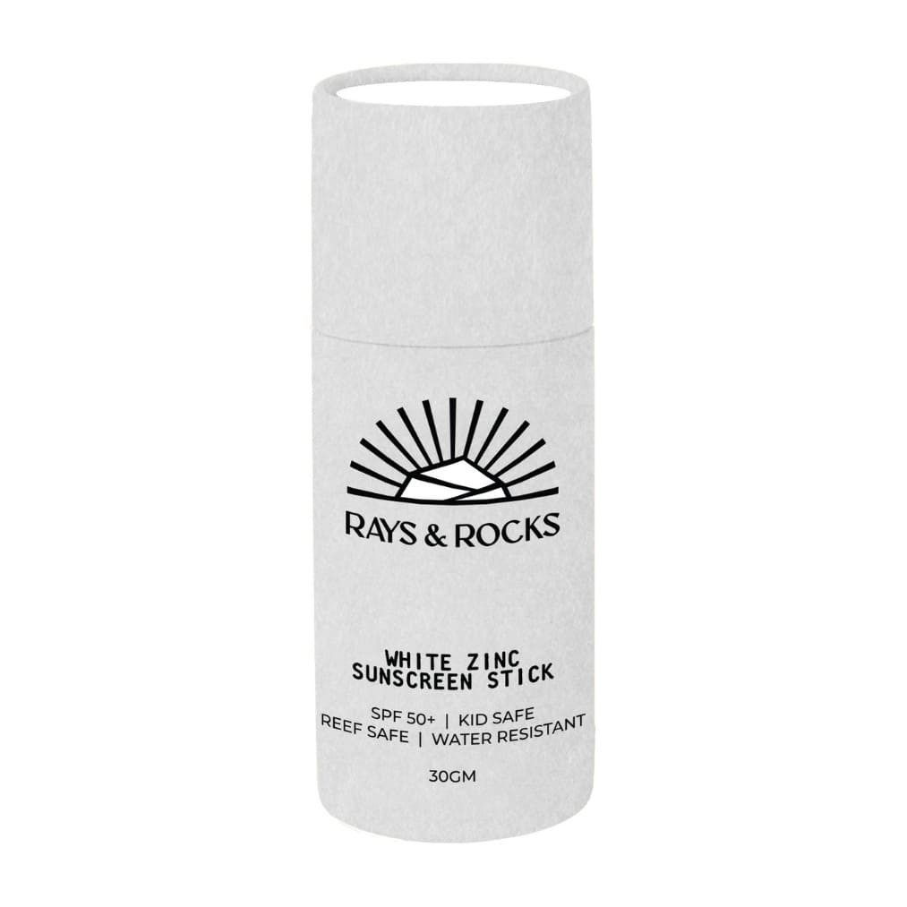 Rays & Rocks White Zinc SPF 50+ Sunscreen Stick - 30gm - Bloom Pharmacy