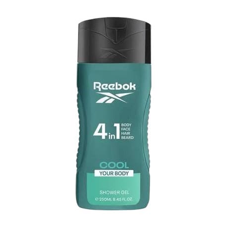 Reebok Cool Your Body 4 In 1 Hair & Body Shower Gel For Men - 250ml - Bloom Pharmacy