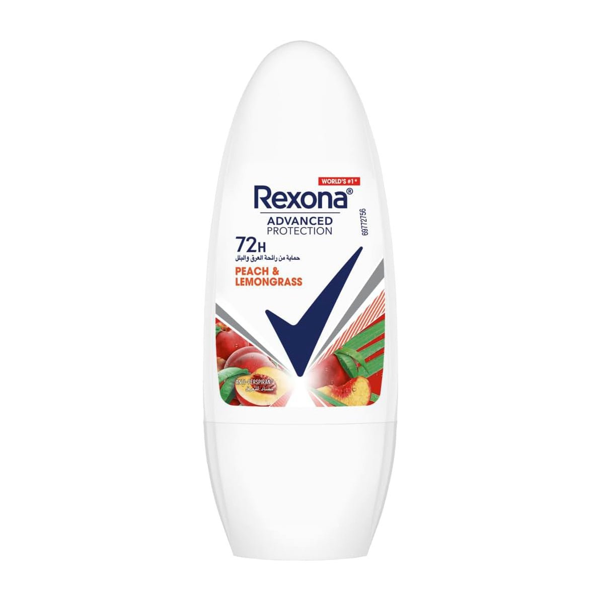 Rexona Advanced Protection 72H Peach & Lemongrass Antiperspirant Roll on for Women - 50ml - Bloom Pharmacy