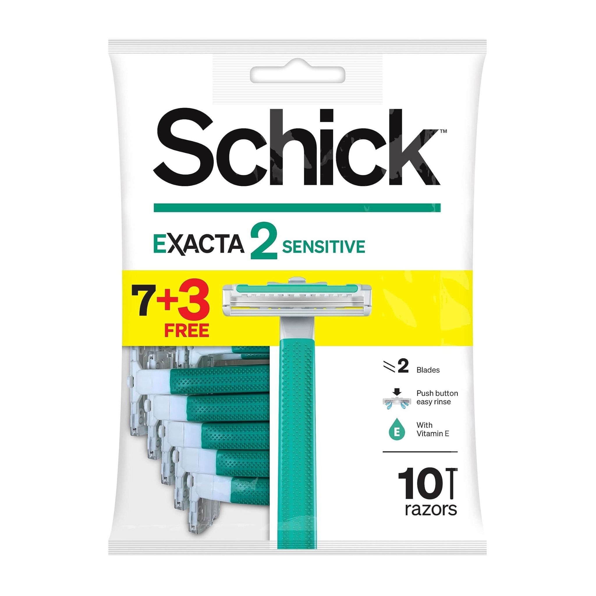 Schick Exacta 2 Sensitive Men’s Razors – 10 Pcs - Bloom Pharmacy