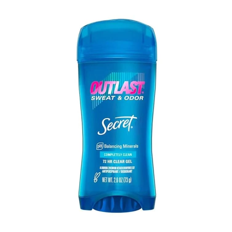 Secret Outlast Completely Clean Antiperspirant Deodorant Gel - 73gm - Bloom Pharmacy