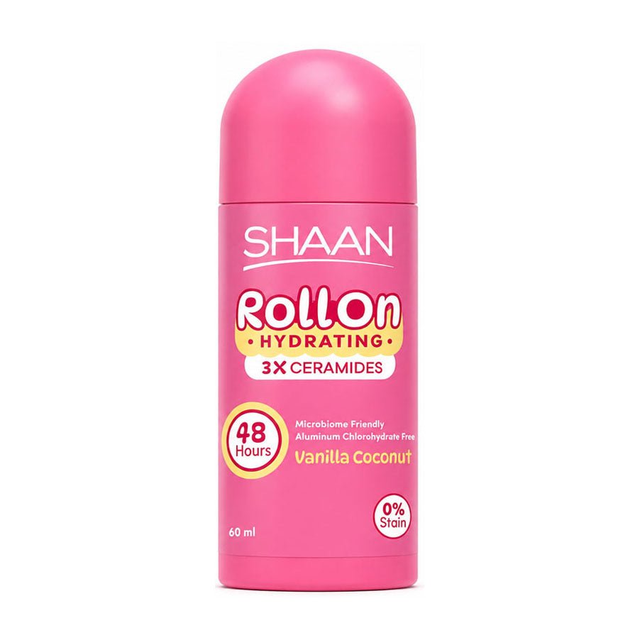 Shaan Vanilla Coconut Hydrating Antiperspirant Roll On - 60ml - Bloom Pharmacy