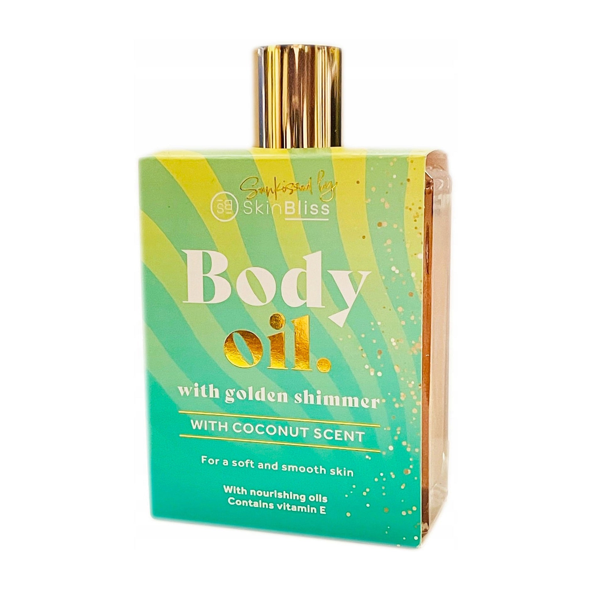 Skin Bliss Golden Shimmer Coconut Body Oil - 100ml - Bloom Pharmacy