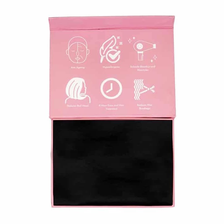 Sleek Black Silk Pillowcase - Bloom Pharmacy