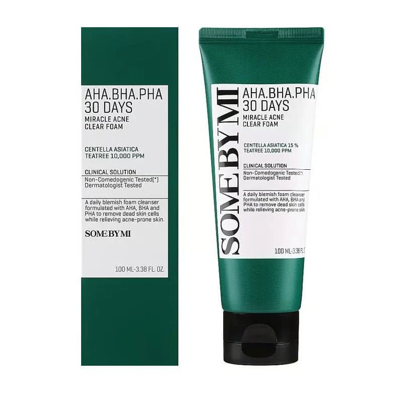Some By Mi Aha Bha Pha 30 Days Miracle Acne Clear Foam - 100ml - Bloom Pharmacy
