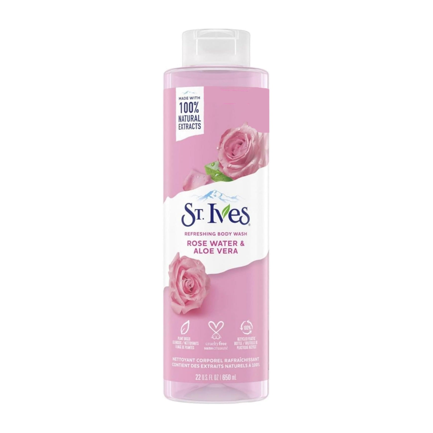 St. Ives Rose Water & Aloe Vera Refreshing Body Wash - 650ml - Bloom Pharmacy