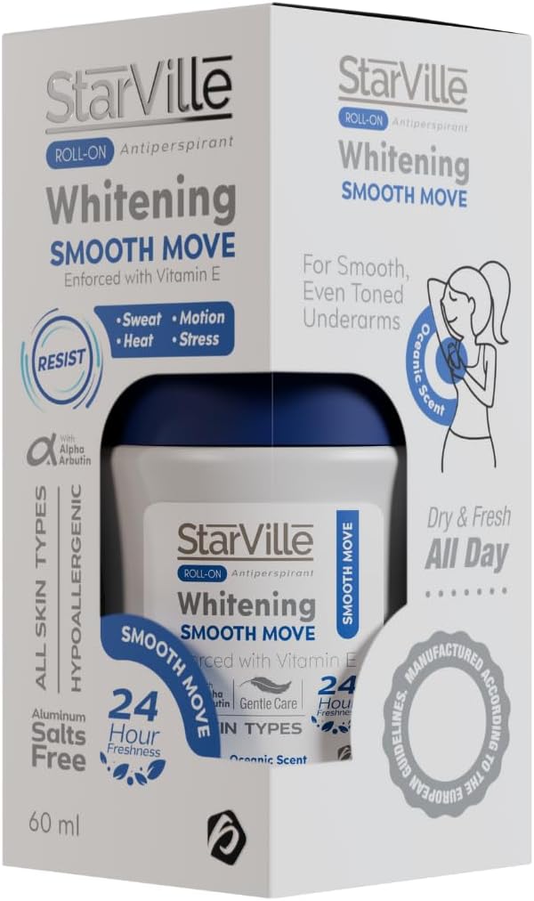 Starville Whitening Smooth Move Antiperspirant Roll On - 60ml - Bloom Pharmacy