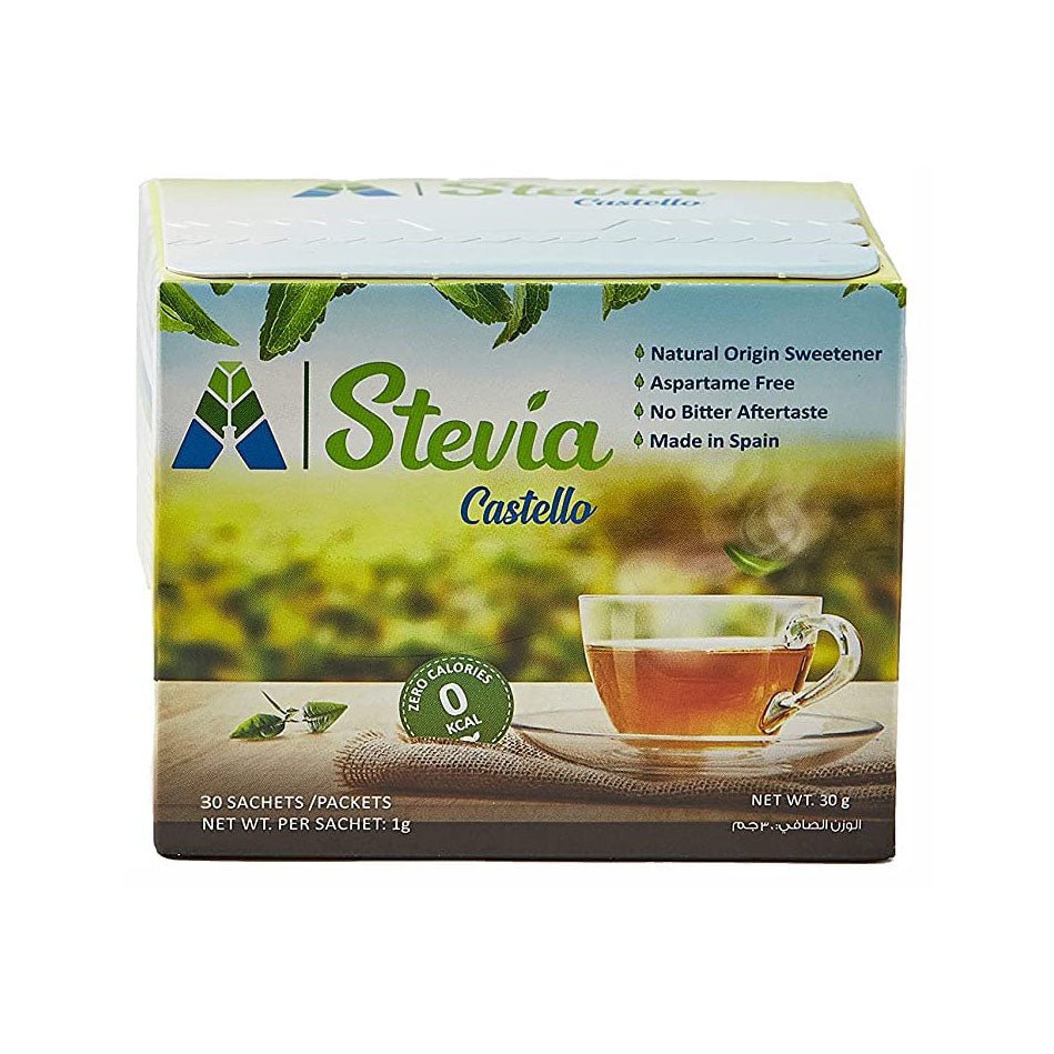 Stevia Castello Diet Suger Sachets - 60 Sachets - Bloom Pharmacy
