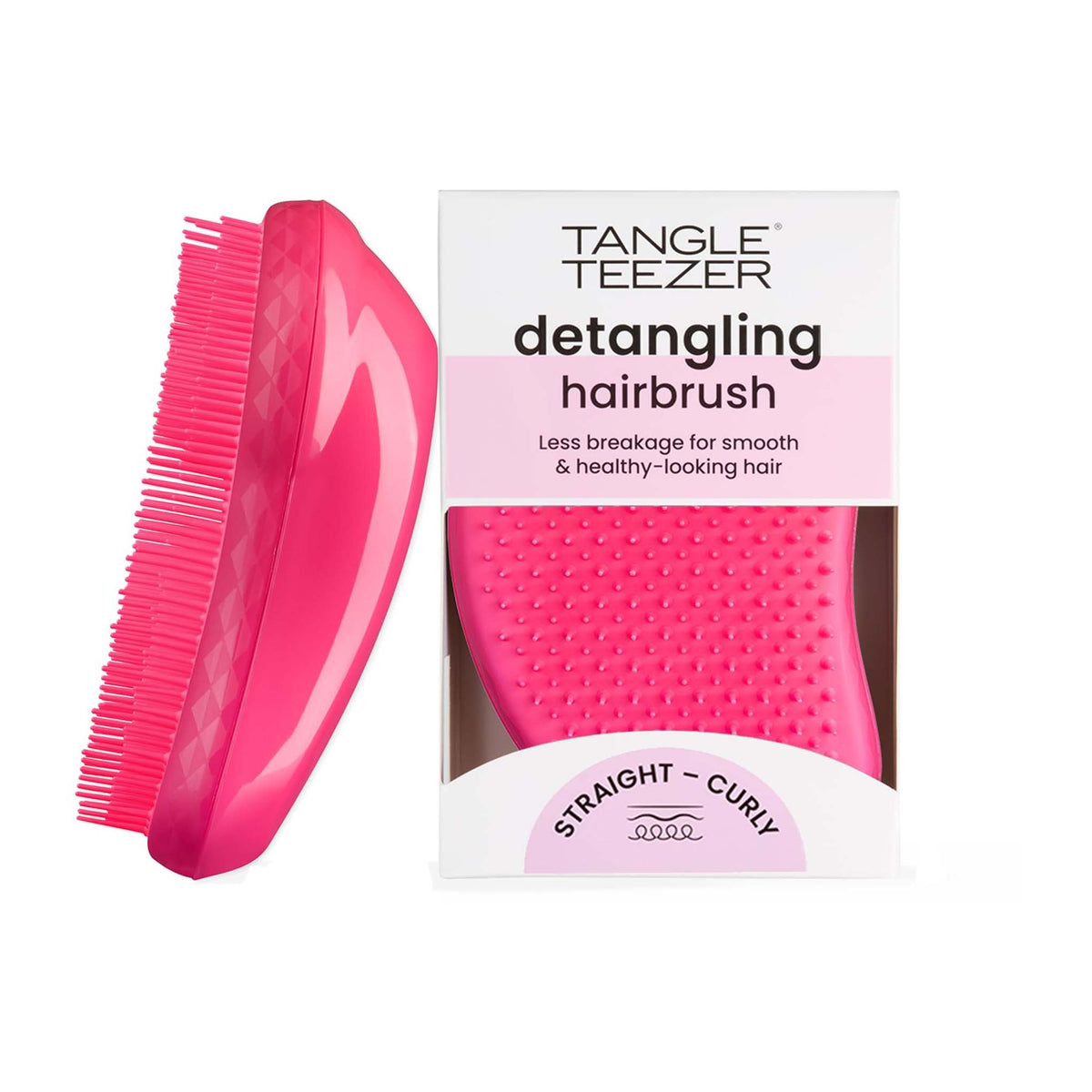 Tangle Teezer The Original Straight and Curly Detangling Hair Brush - Pink Fizz - Bloom Pharmacy