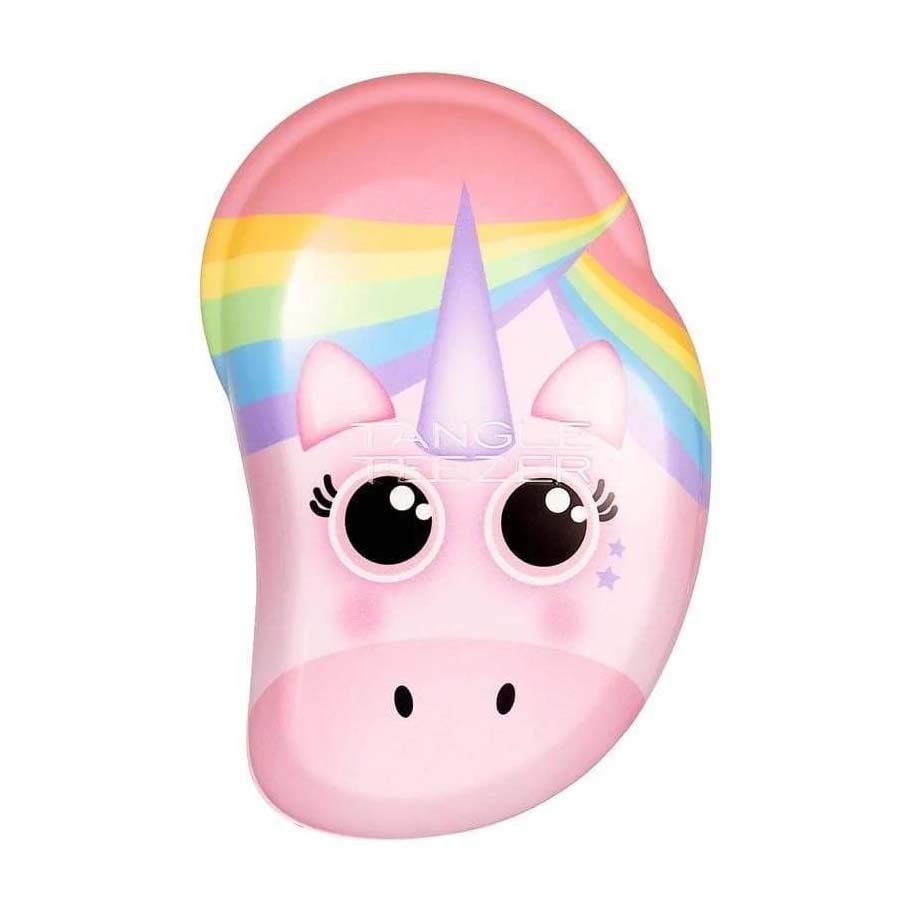Tangle Teezer The Original Straight and Curly Mini Detangling Hair Brush - Rainbow Unicorn - Bloom Pharmacy