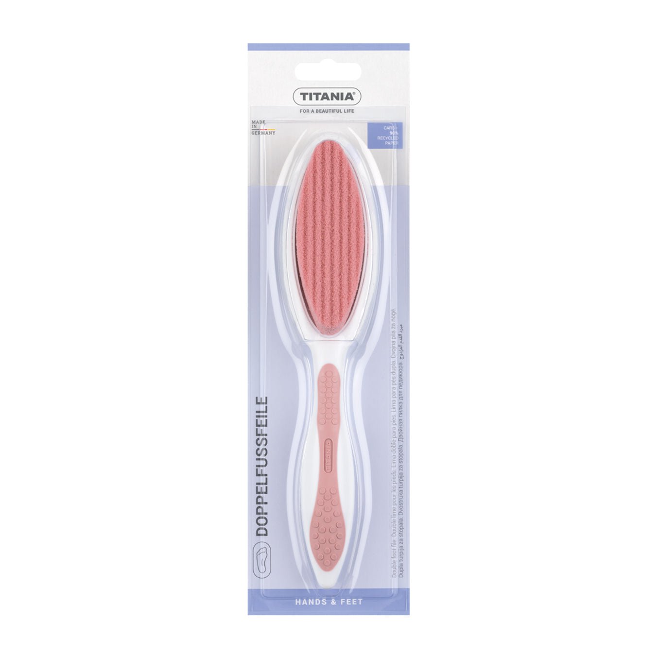 Titania Double Sided Pedicure Tool Sponge + Sandpaper - 3042B - Bloom Pharmacy