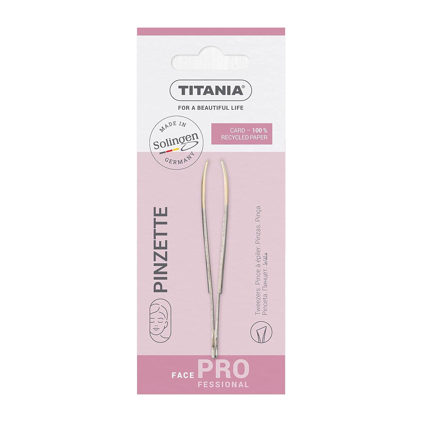 Titania Nickel Plated Tweezer - 1066/G - Bloom Pharmacy
