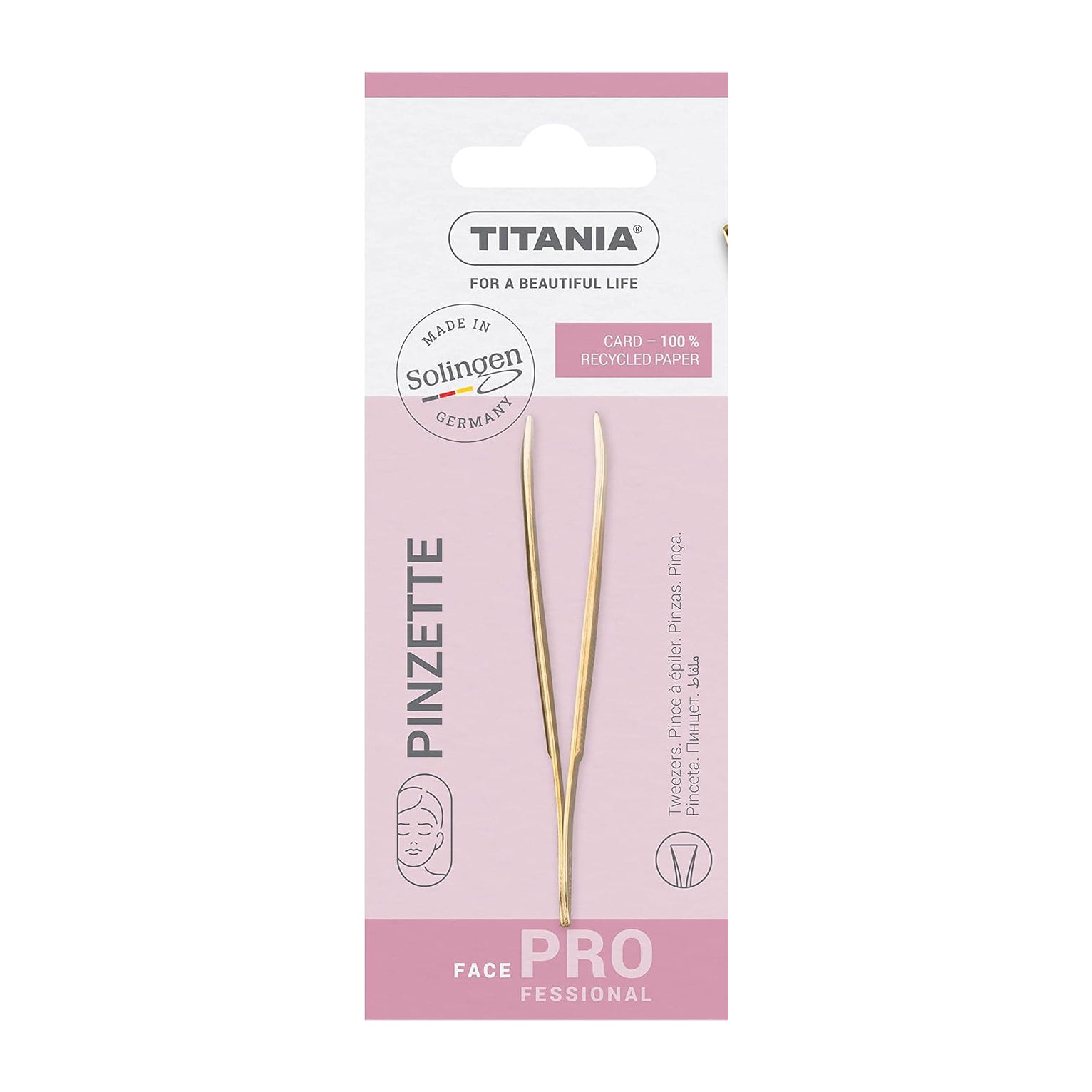 Titania Straight Gold Tweezer - 1070/GGA - Bloom Pharmacy