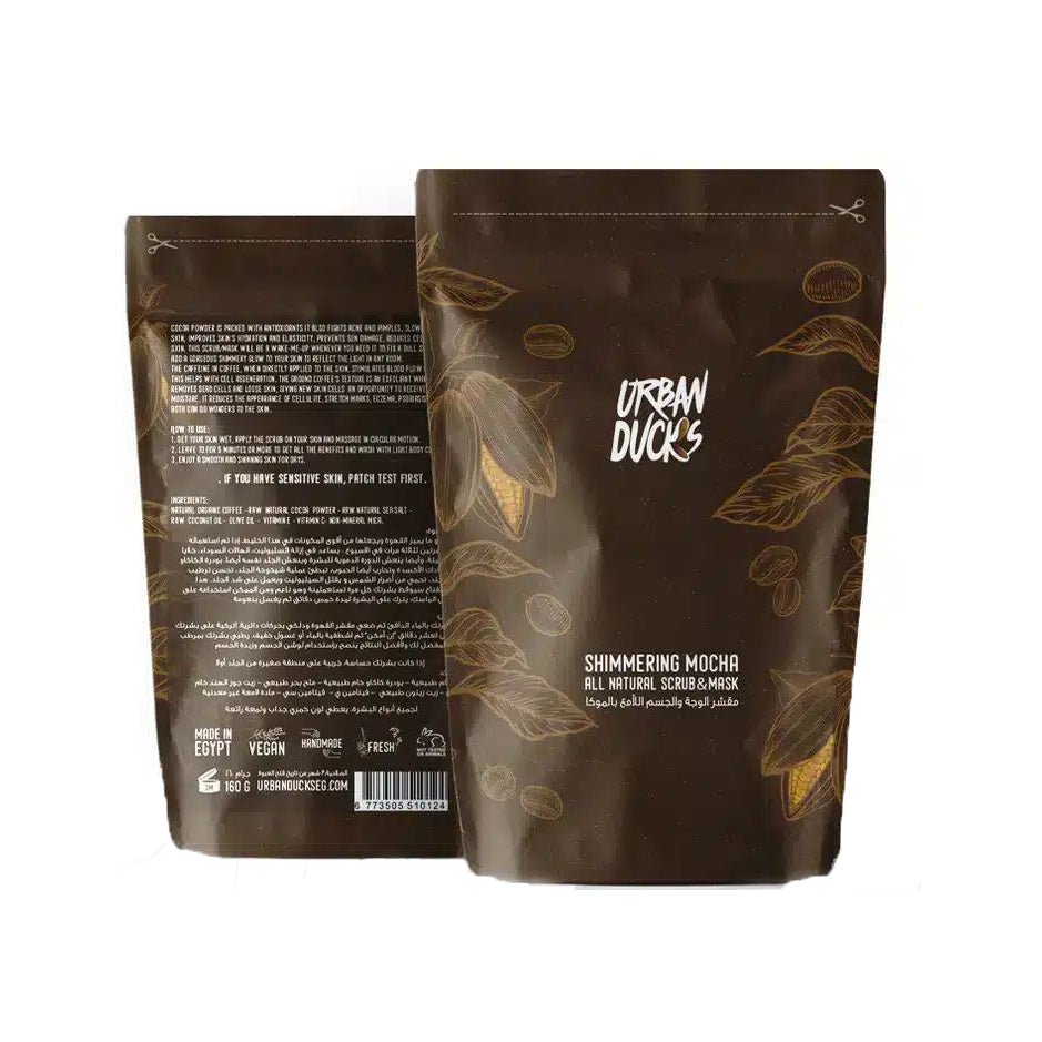 Urban Ducks Coffee Mocha Scrub - 160gm - Bloom Pharmacy