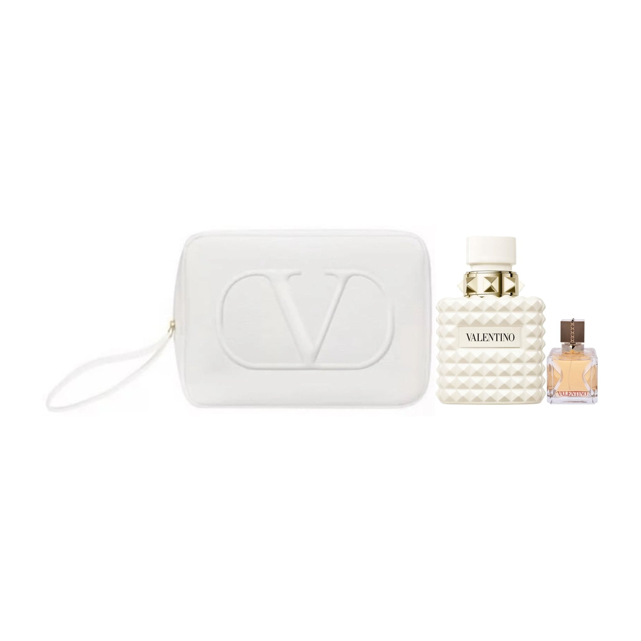 Valentino Donna Born In Roma Ivory EDP + Voce Viva EDP Intense For Women + Pouch Gift Set - Bloom Pharmacy
