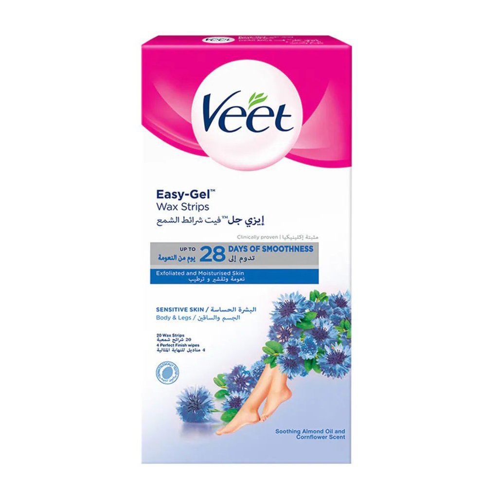 Veet Wax Strips for Sensitive Skin – 12 Count - Bloom Pharmacy
