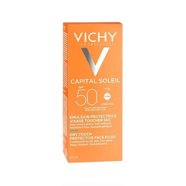 Vichy Capital Soleil Anti Shine Sunscreen Fluid SPF 50+ - 50ml - Bloom Pharmacy