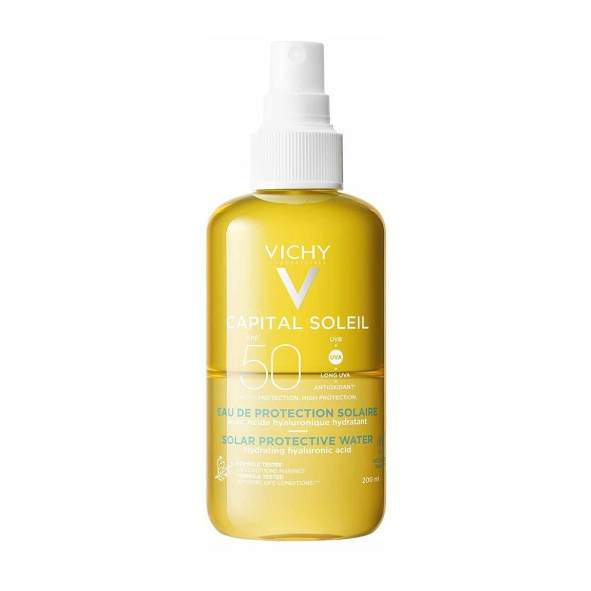 Vichy Capital Soleil SPF50 Hydrating Sun Protection Water Spray – 200ml - Bloom Pharmacy