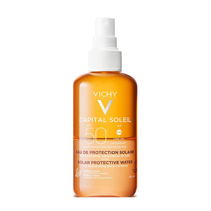Vichy Capital Soleil SPF50 Tan Illuminating Water Spray – 200ml - Bloom Pharmacy