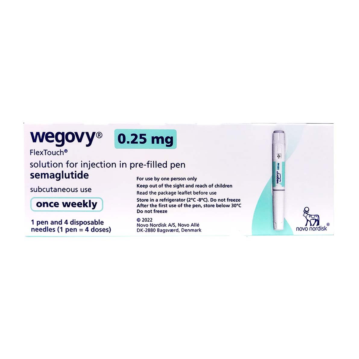 Wegovy 0.25 Mg / 1.5 Ml (1 Pen = 4 doses) - Bloom Pharmacy